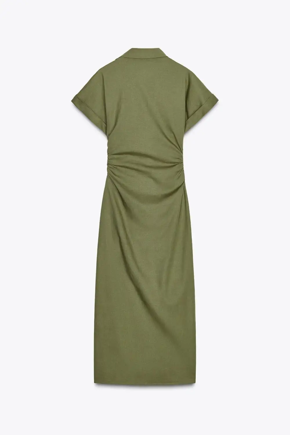 Button Front Midi Dress