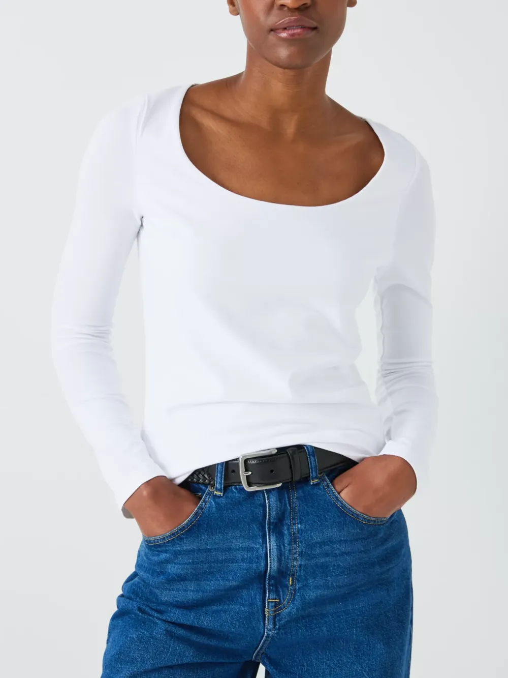 Scoop Neck Cotton Top