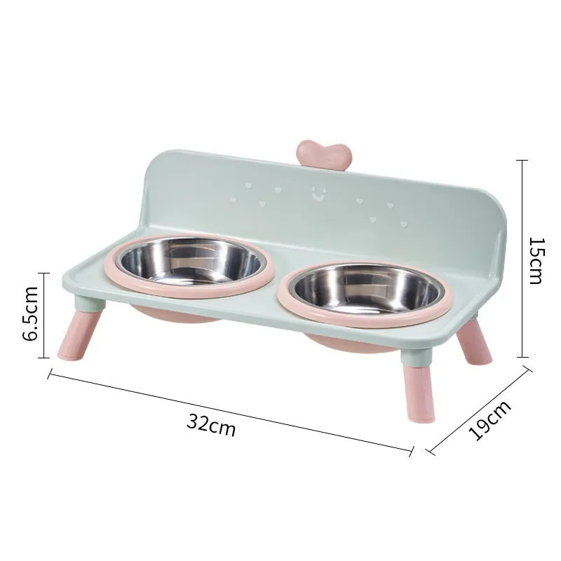 Lift the detachable pet double bowl