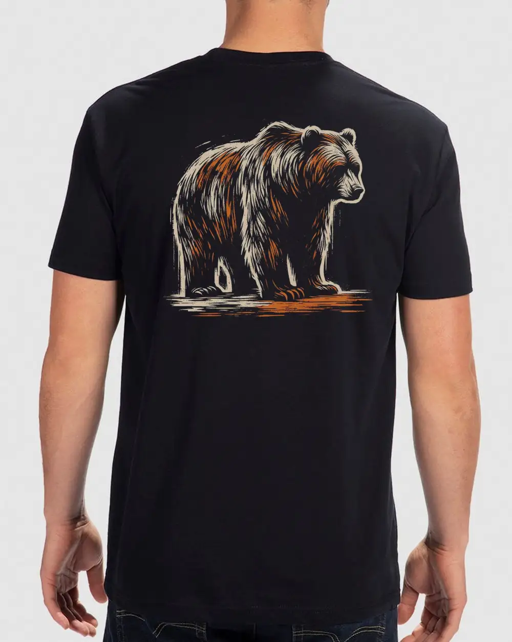 Woodblock Bear Graphic Tee