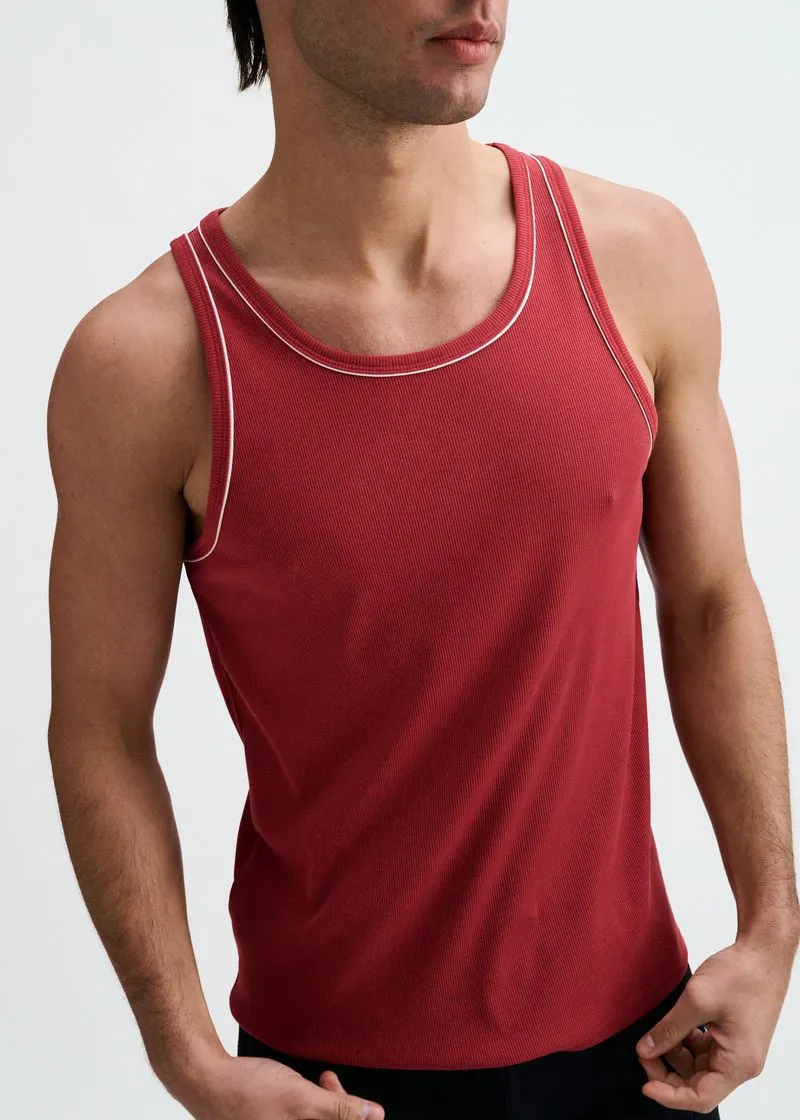 Smooth Ribbed Stretch Tank Top