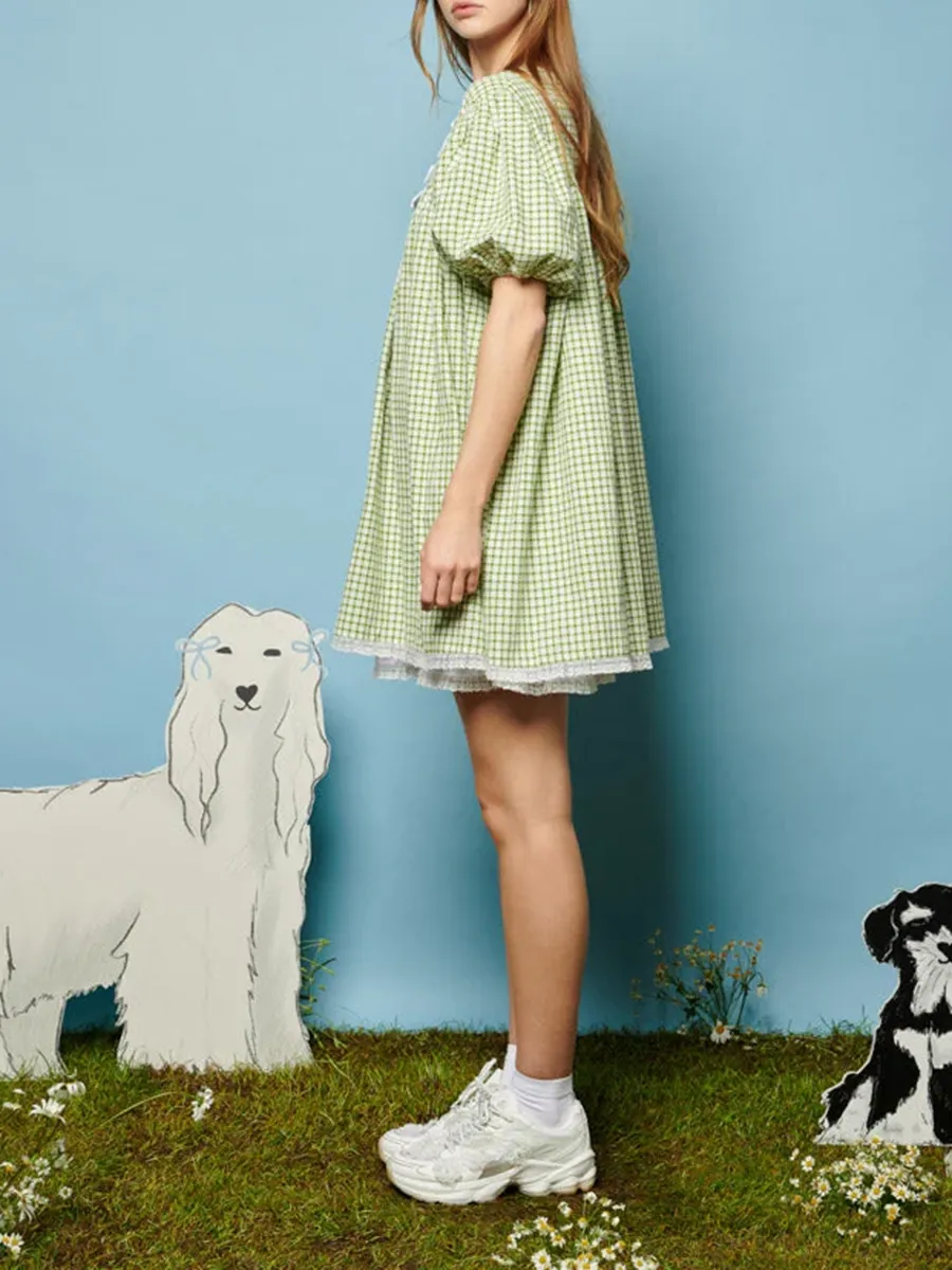 Pet Gingham Mini Dress