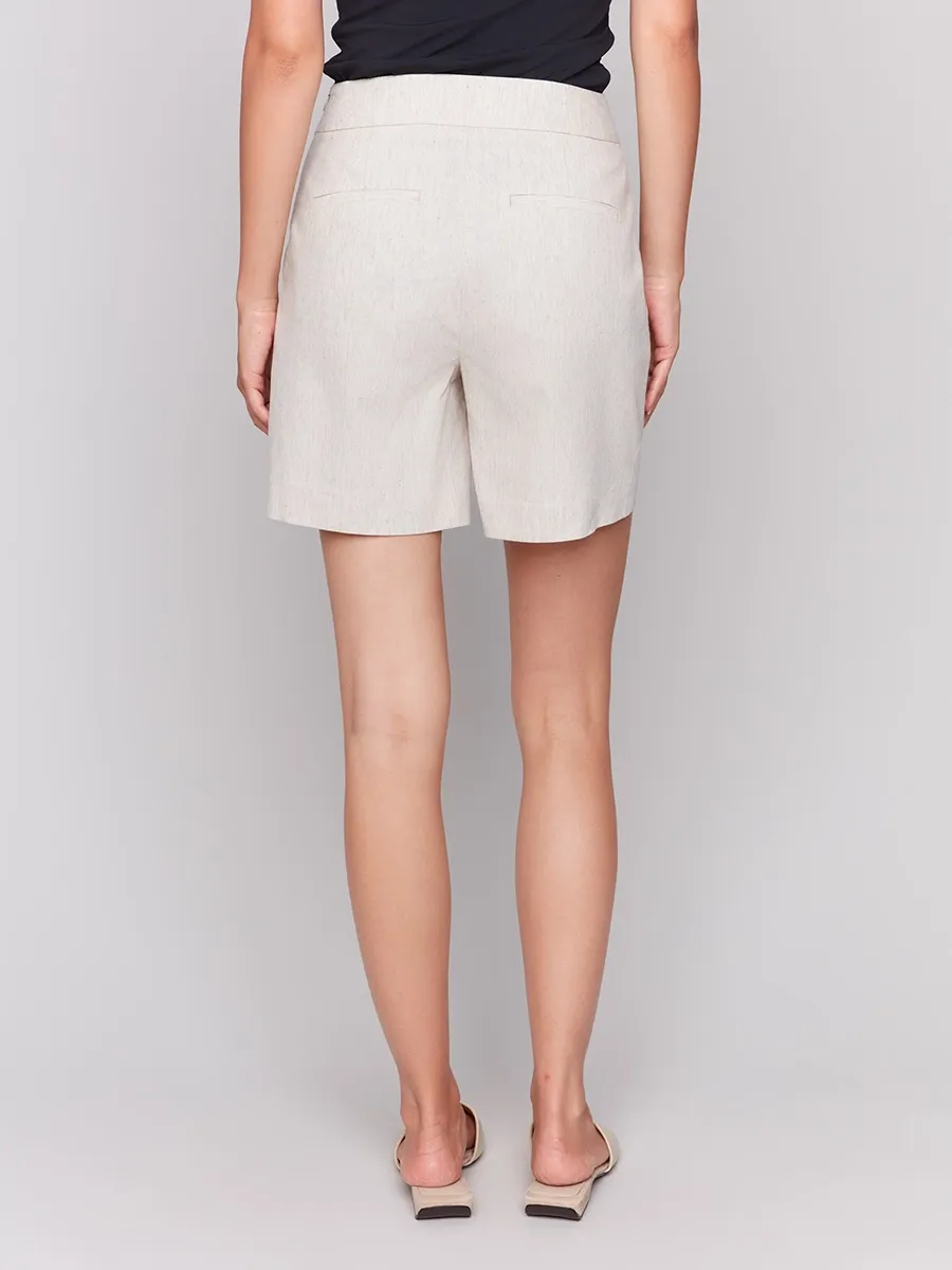 Low-Key And Elegant Stretch Linen Women's Short