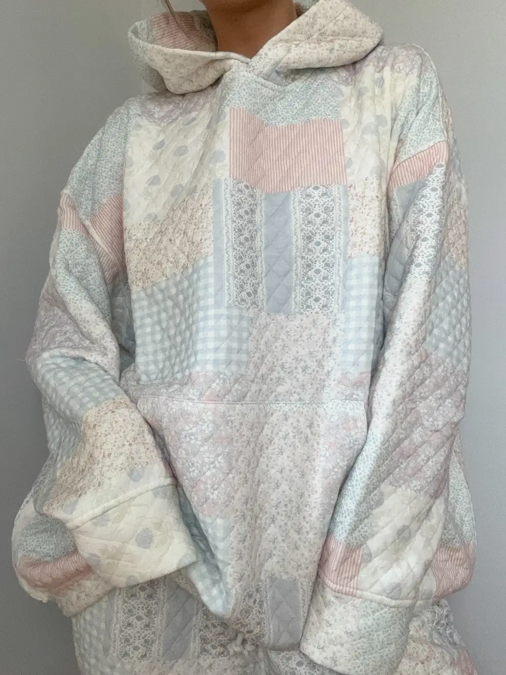 Shades of Quilted Pastel Hoodie