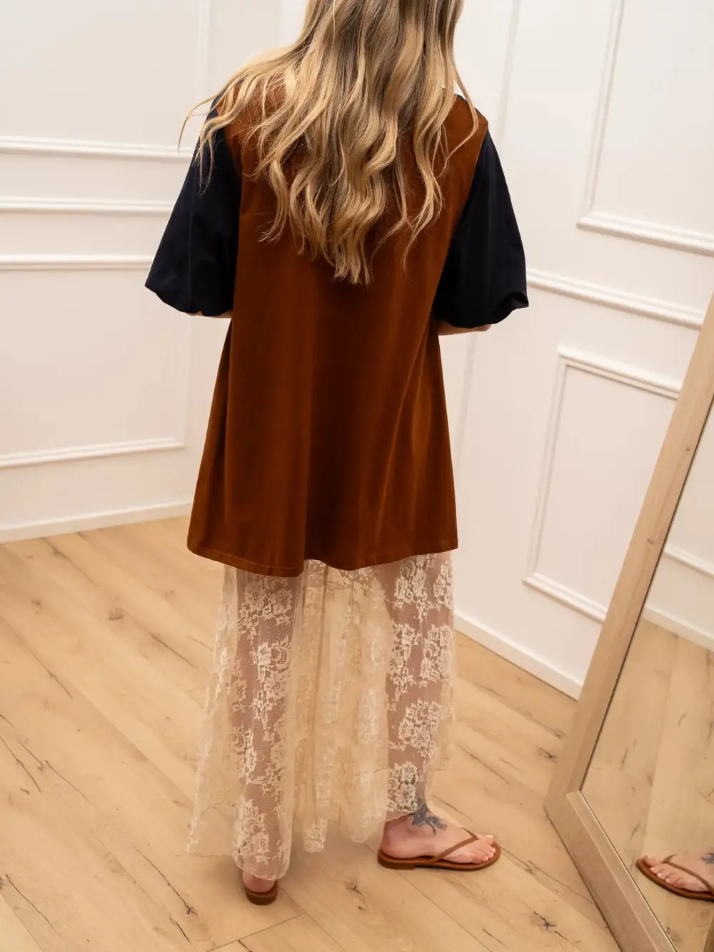 Flowing Midi Cotton Skirt