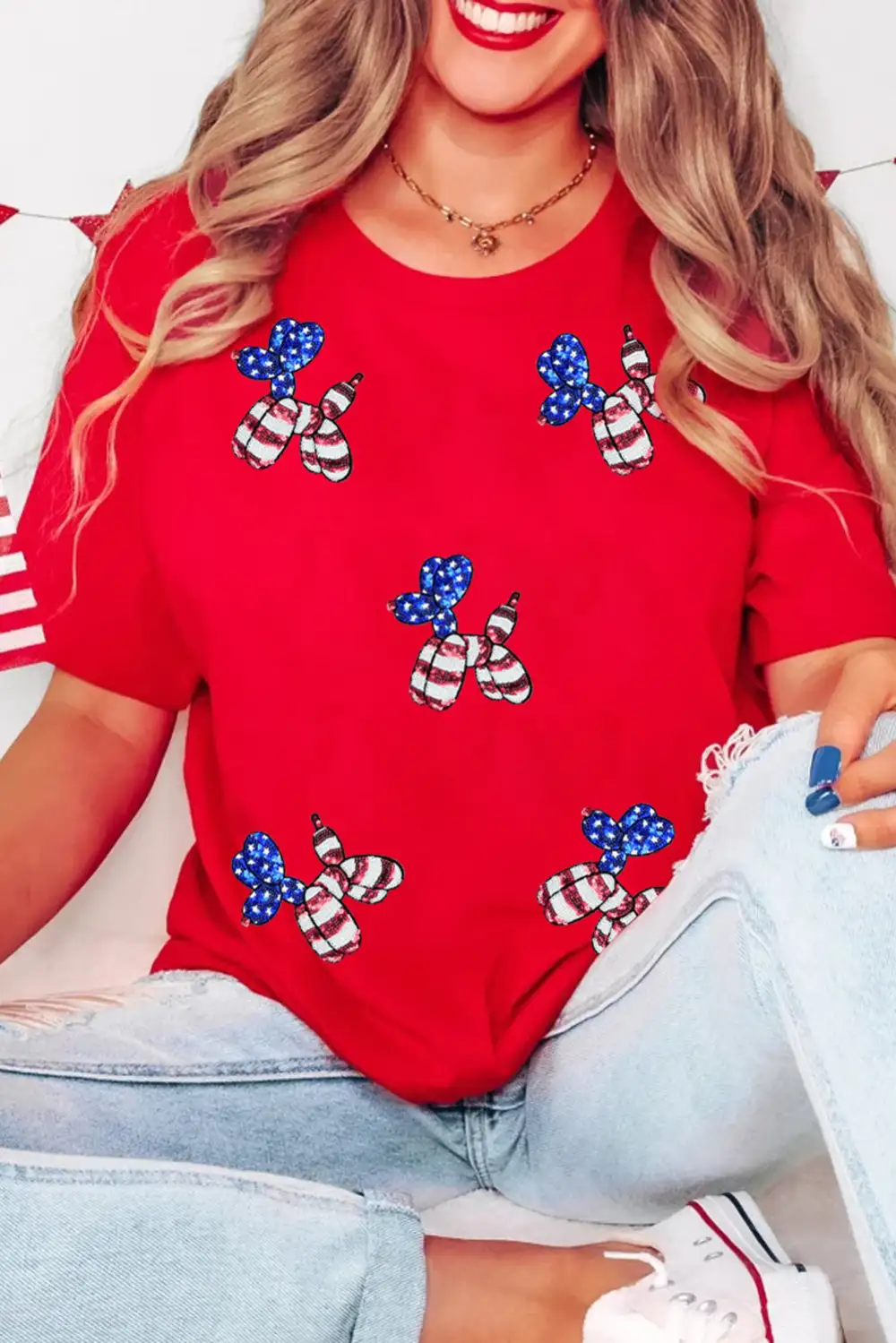Sequin Stars And Stripes Tee