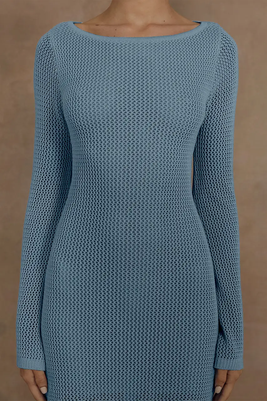 Casual Cutout Long Sleeve Mini Dress