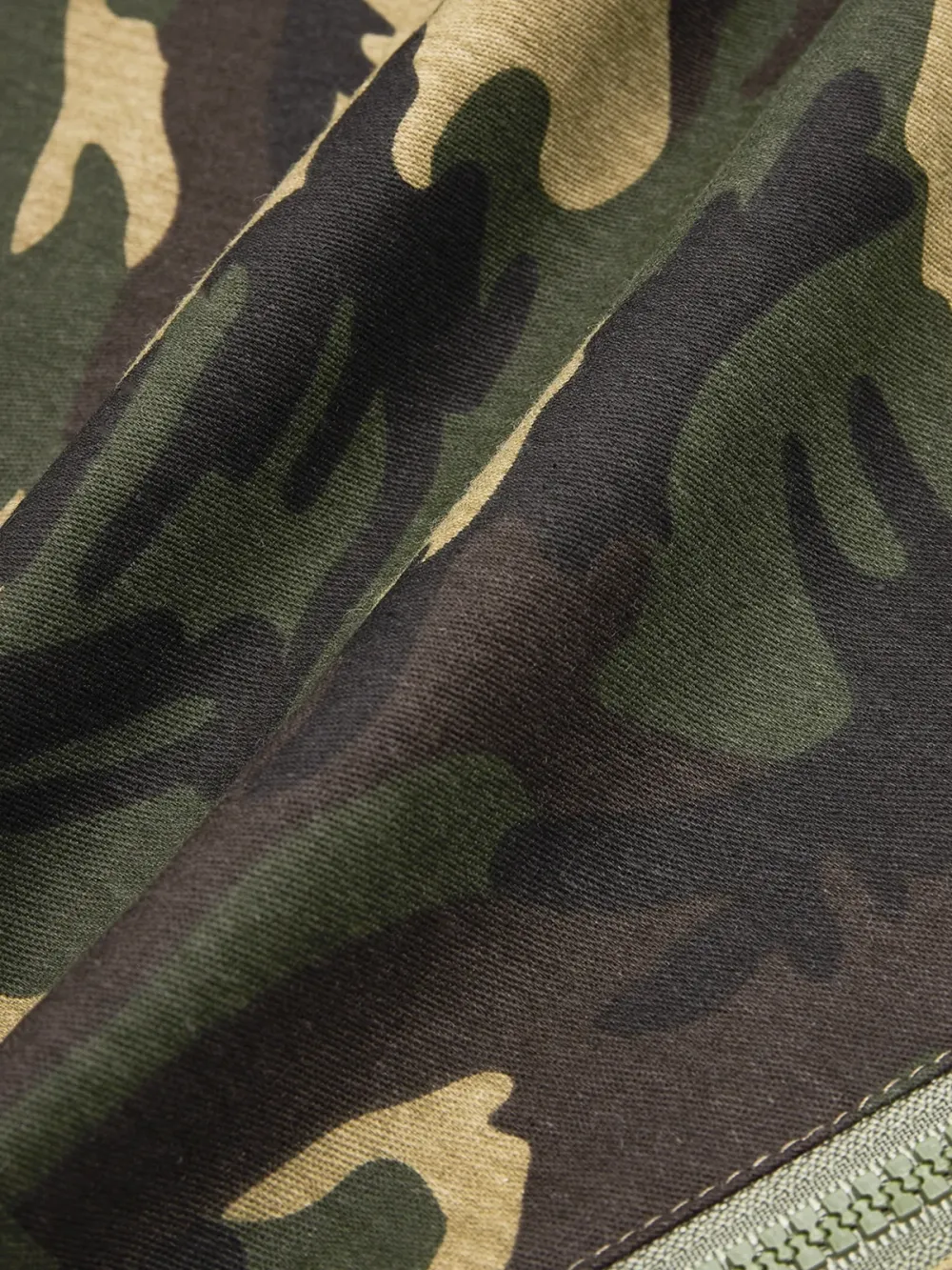 【Final Sale】Jersey Notched Camo Long Sleeve Jacket