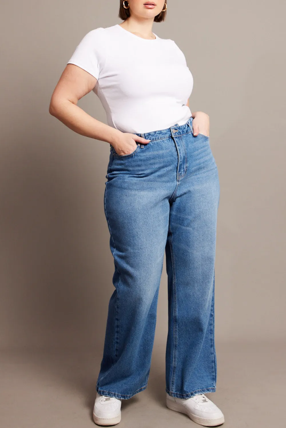 Basic All-Match Slightly Stretch Jeans