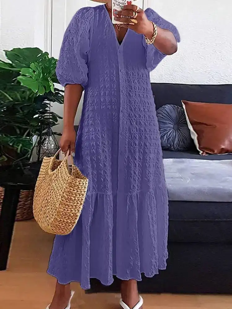 Ethereal Garden Delight Boho Plus Size Maxi Dress