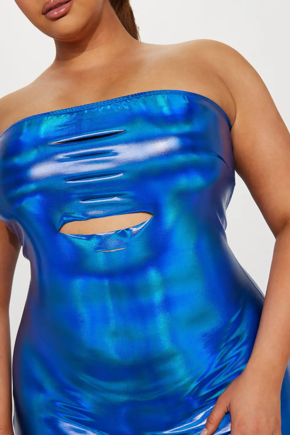 Nadia Metallic Maxi Dress - Royal