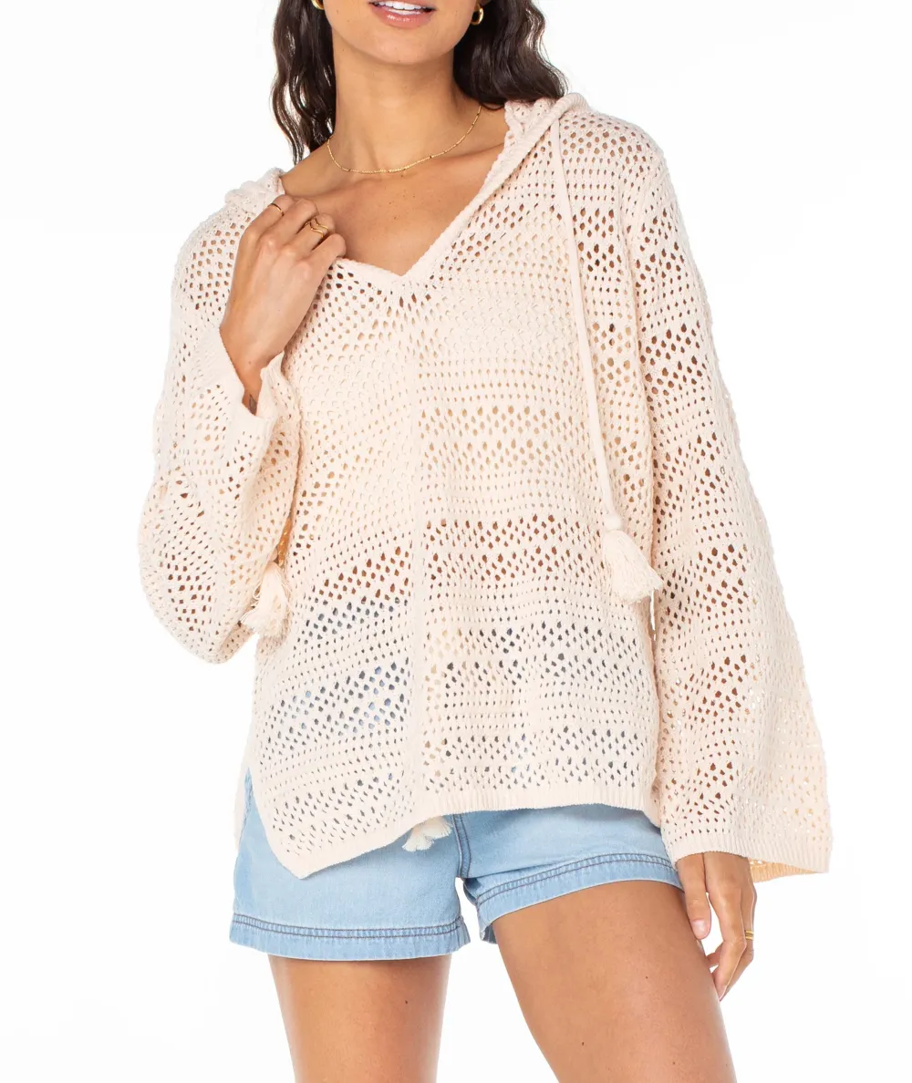 Women's Knitted Hooded Sweater