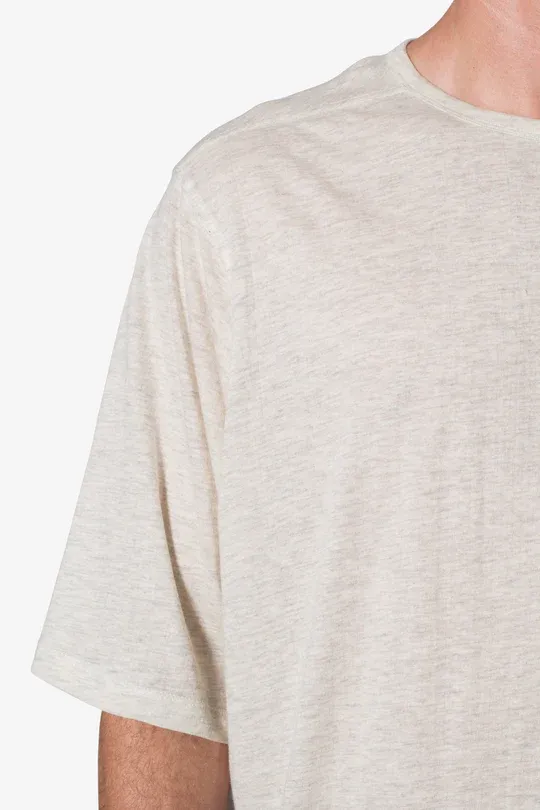 LIGHT GREY COLORED SHEER GAUZE T-SHIRT