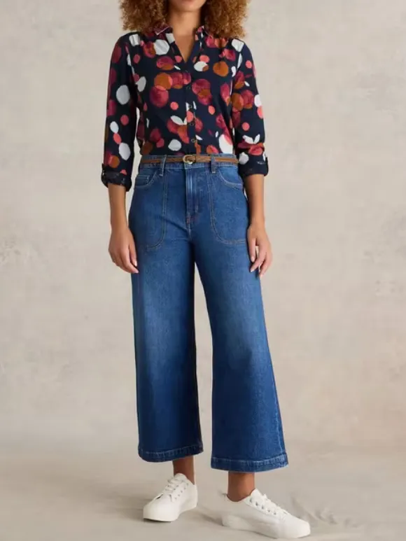 Long-Sleeved Art Graphic Cotton Shirt