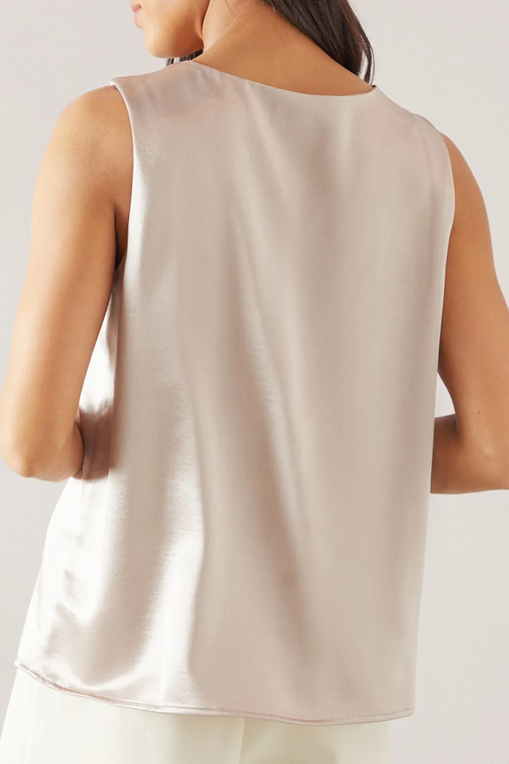 Luxurious Shiny Satin V-Neck Women's Vest