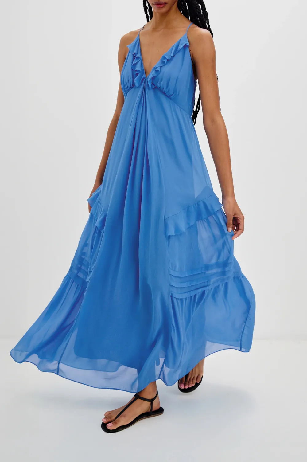 Gossamer Frilled Long Dress
