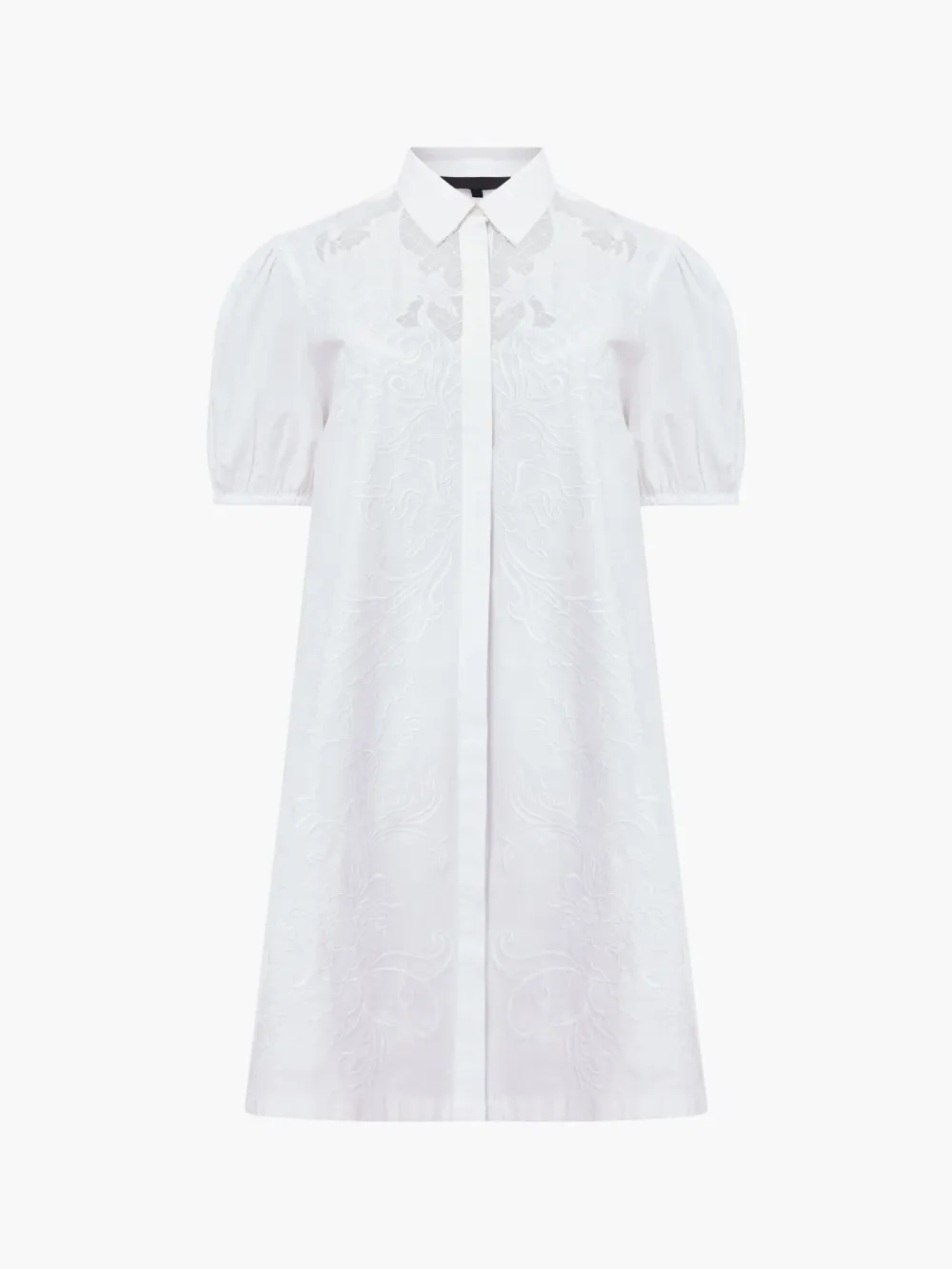 Cotton Art Cut-out Lapel Dress