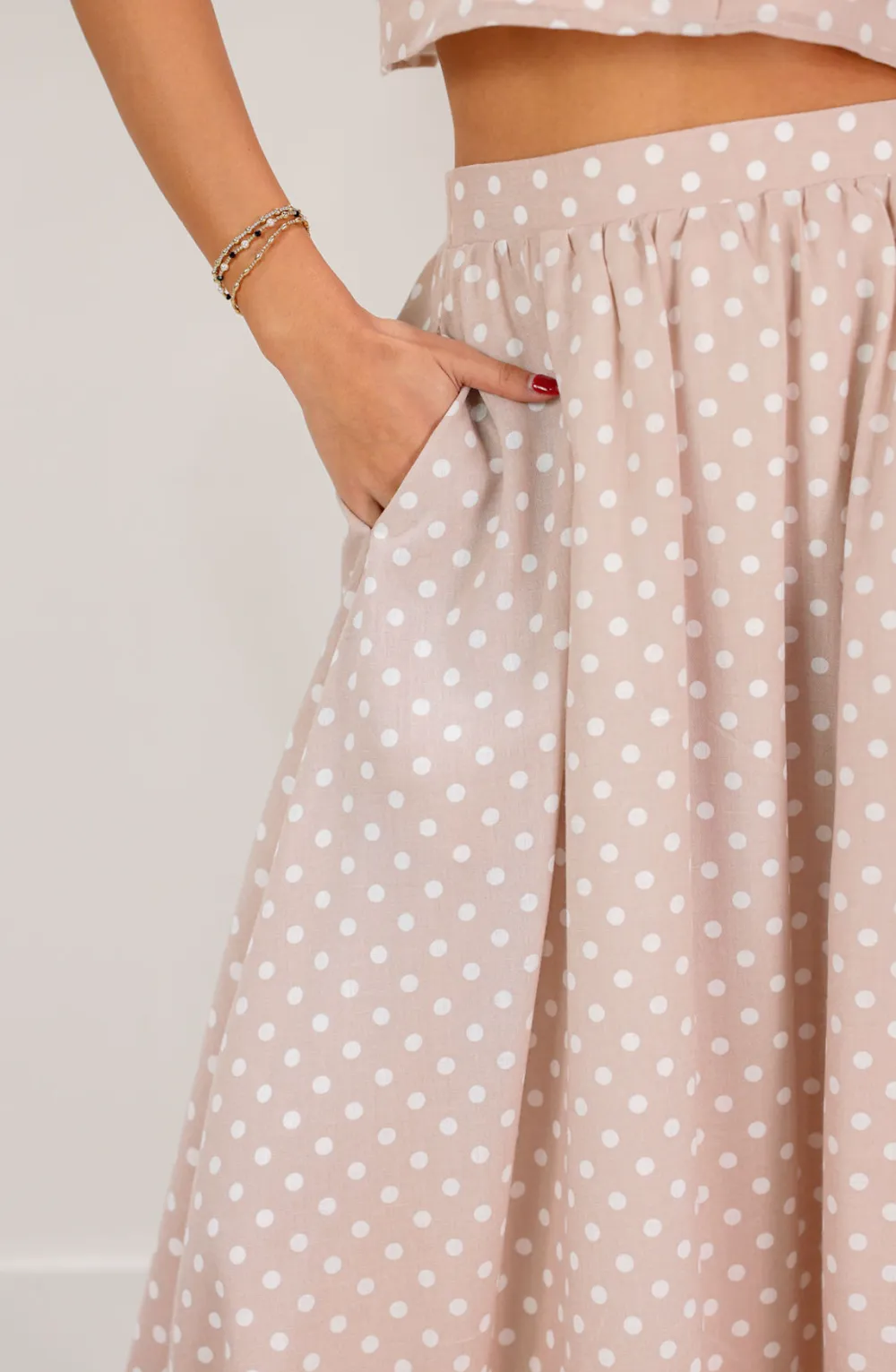 Airy Dot Skirt Set