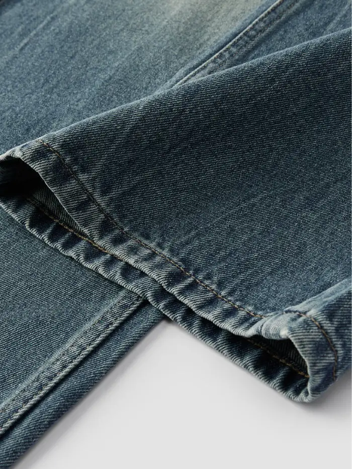 Men's Denim Drawstring Denim Pants
