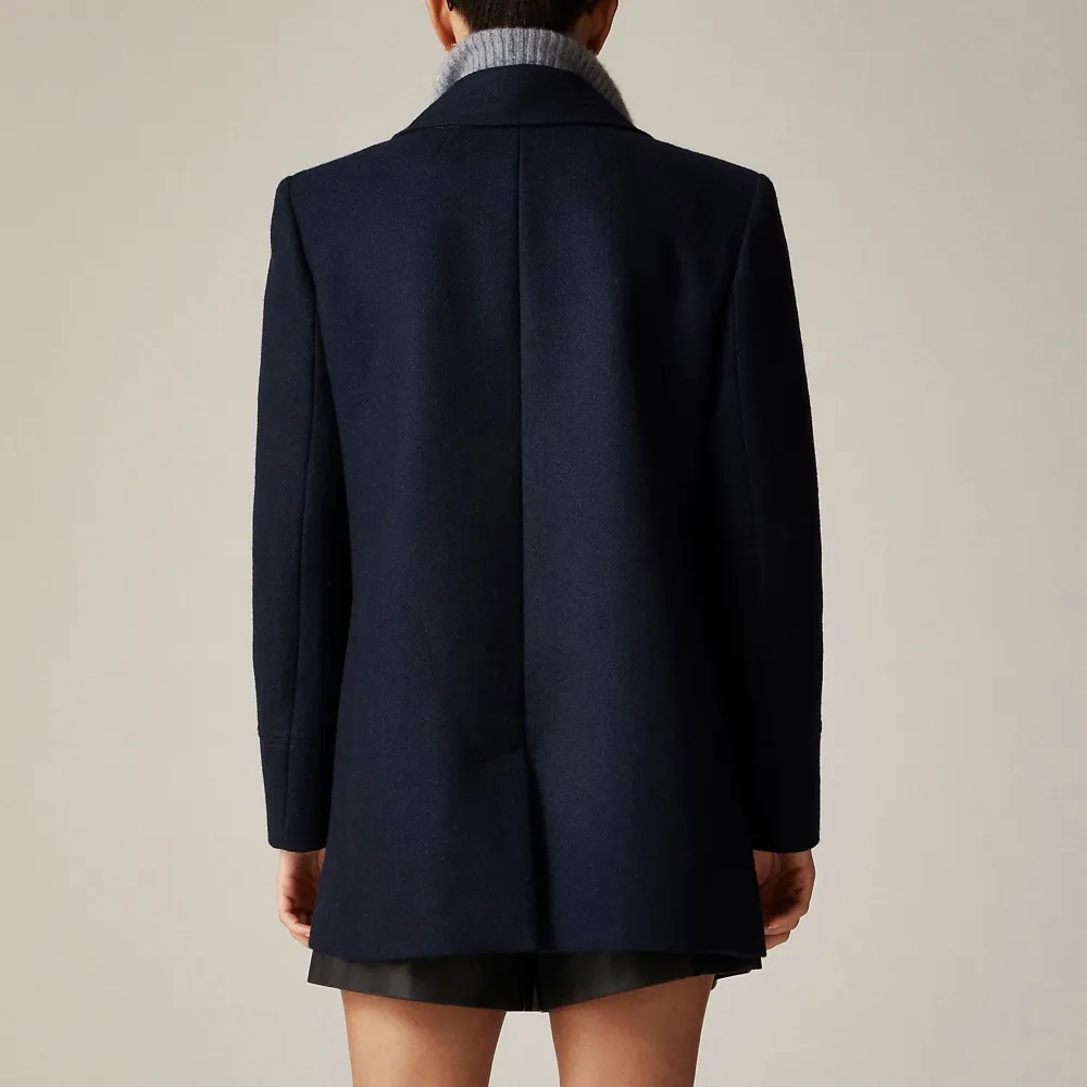 Peacoat Wool-Blend Melton Jackets