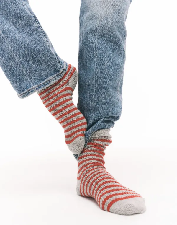 KNIT TROUSEER SOCKS IN STRIPE