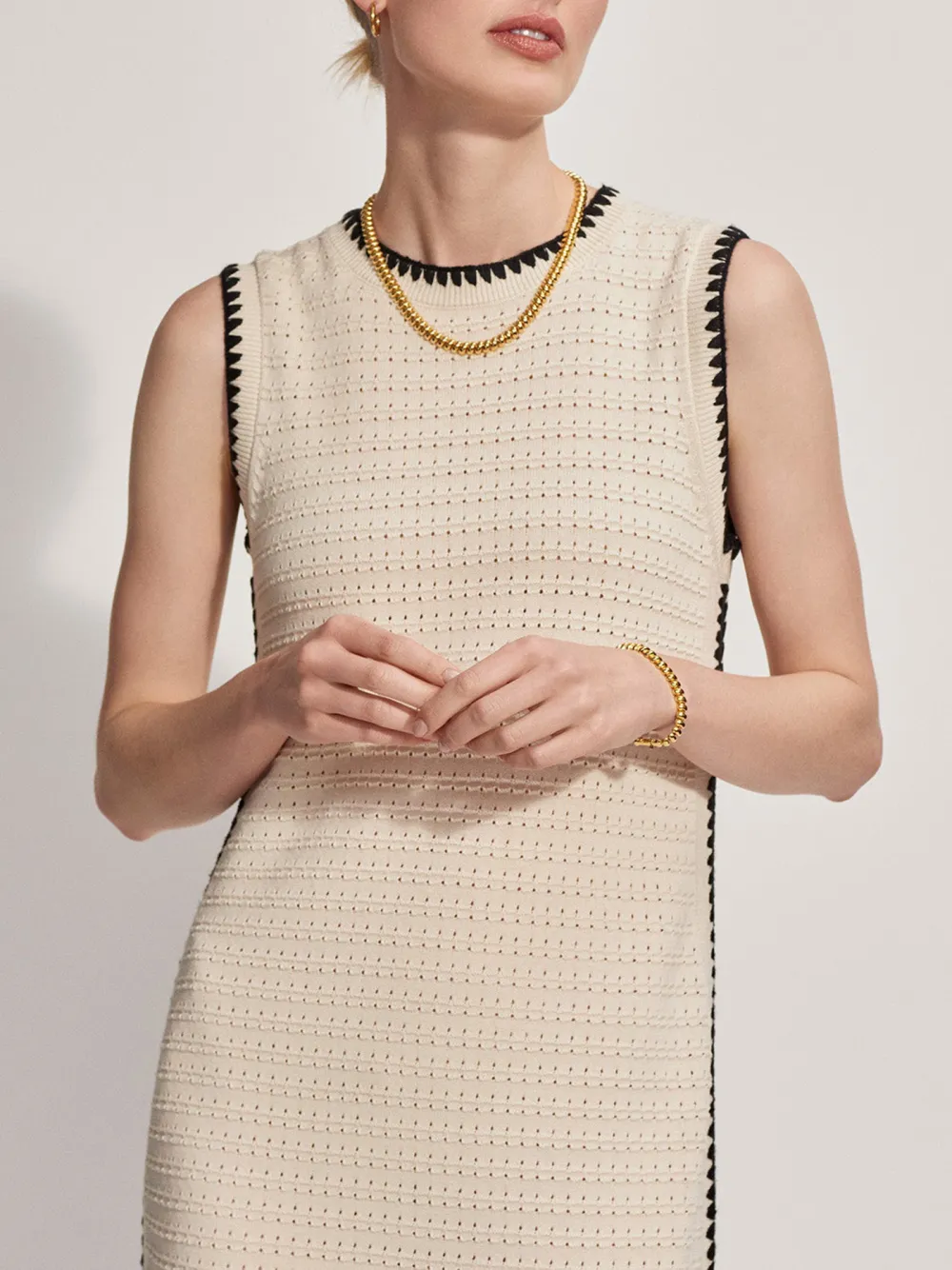 Elegant Tank Knit Midi Dress