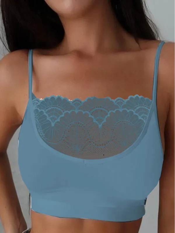 Plain Lace Casual Bra & Bralette