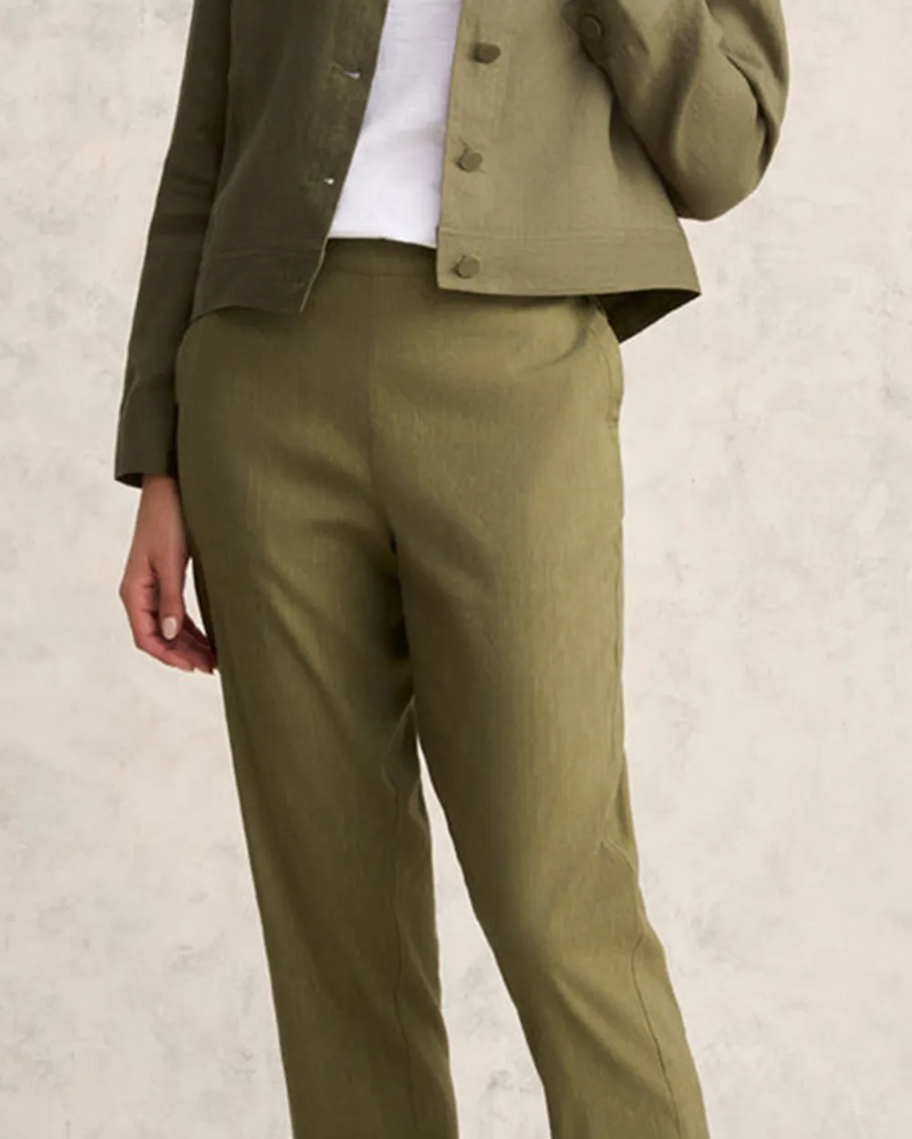 Timeless Linen Jacket - Khaki