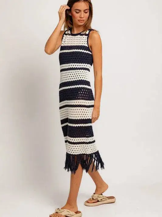 Savoring the Sun Sleeveless Crochet Vacation Dress