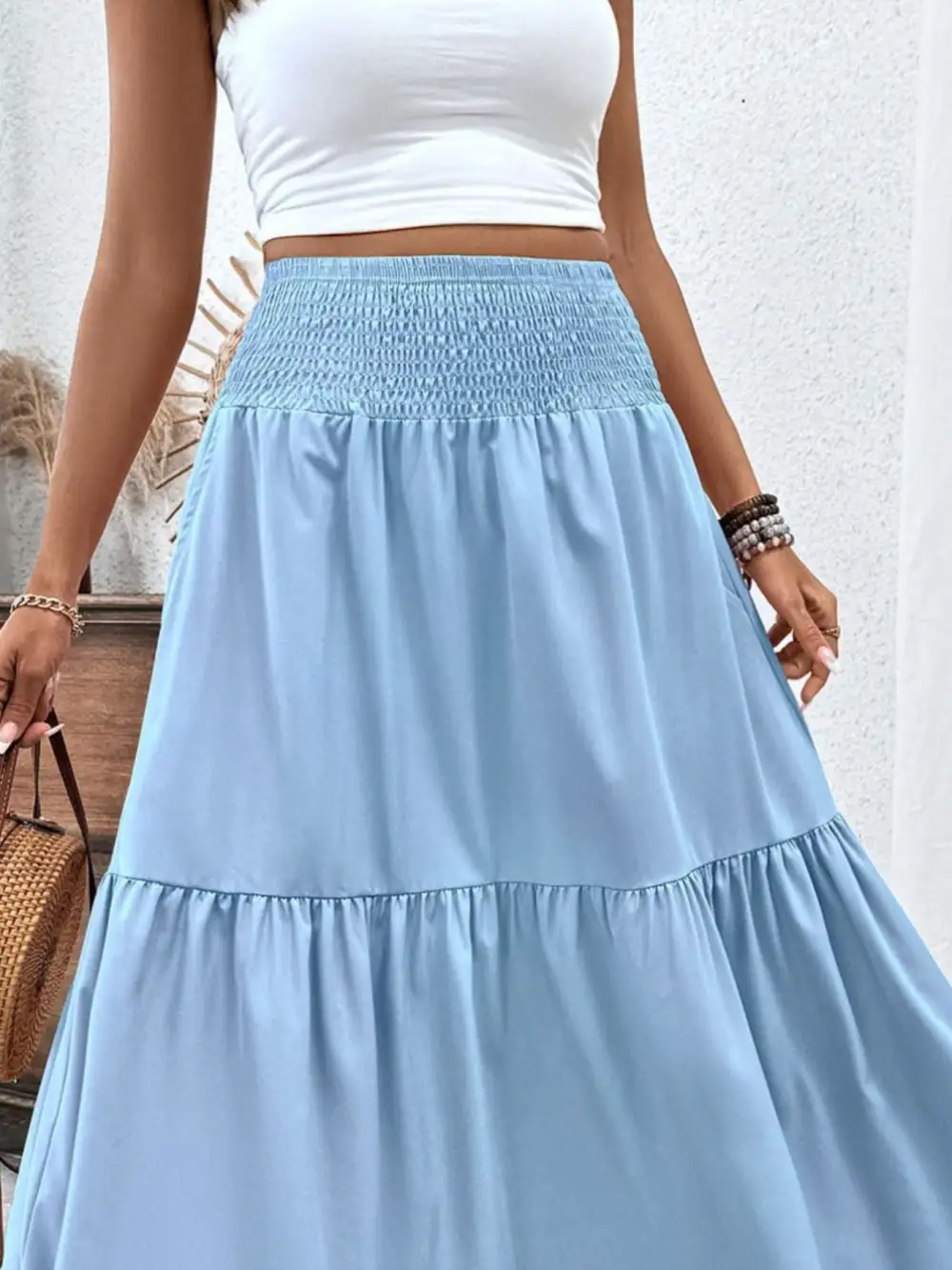Tiered Smocked Skirt