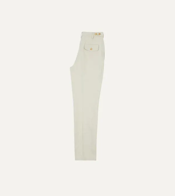 Ecru Heavy Cotton Twill Games Trousers Daily