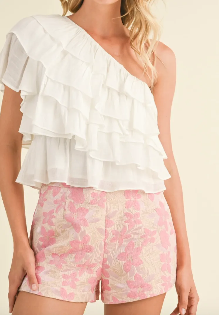 Tiered Ruffle One Top