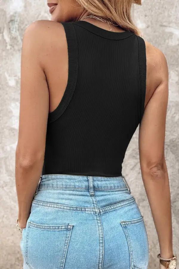 Everyday Slim Ribbed Padded Tank Top