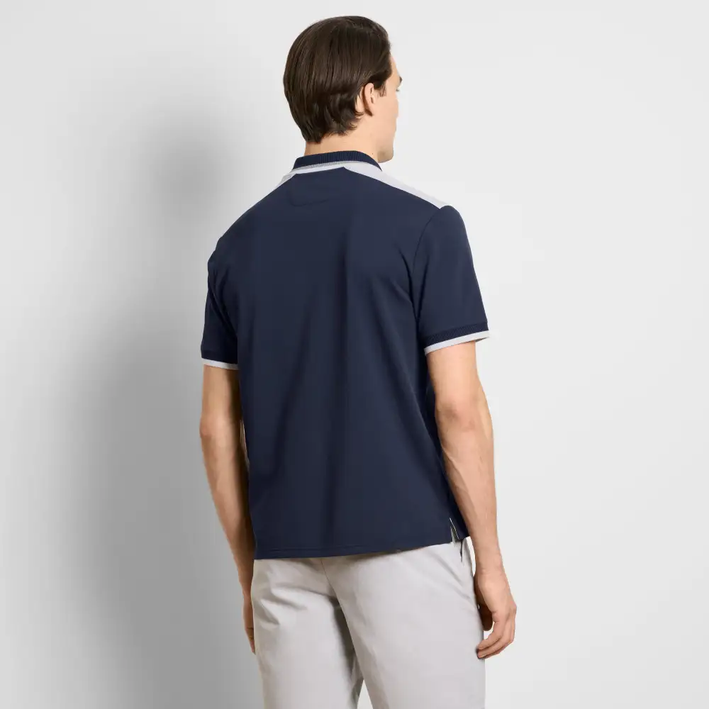 Contrast Panel Short Sleeve Polo Shirt