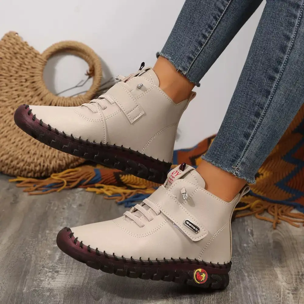 Lace-Up Platform Ankle Boots