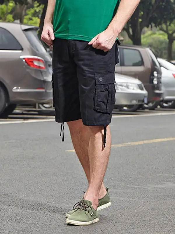 Straight Leg Relaxed Utility Shorts Clean Line
