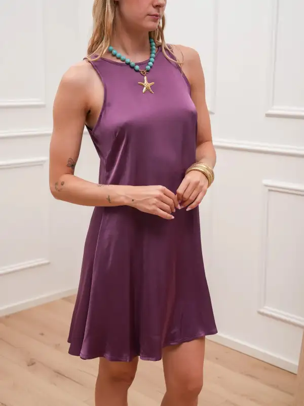 Layered Mini a Line Satin Top