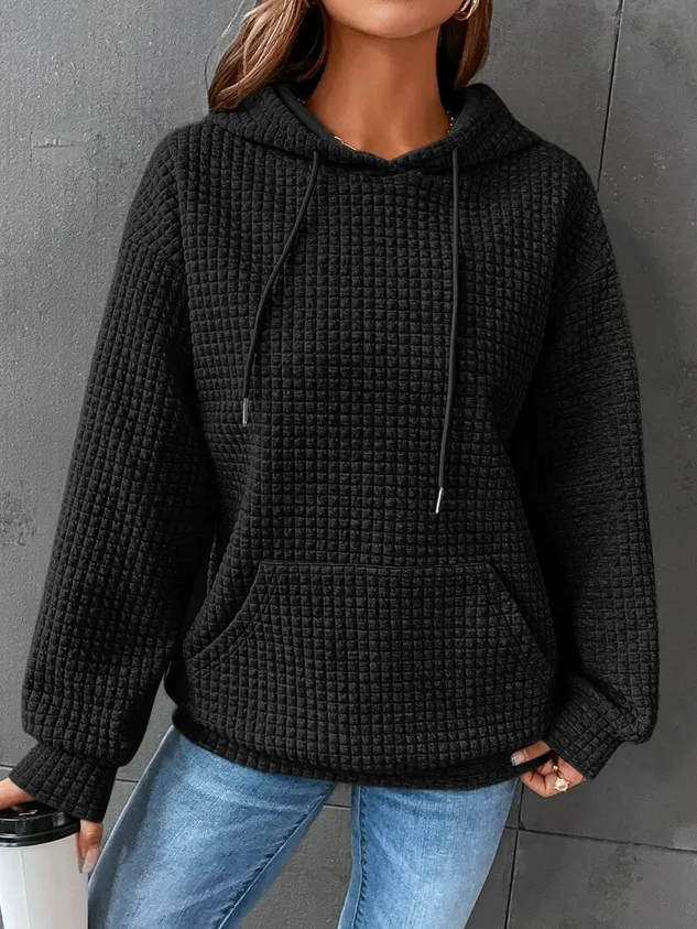 Plain Casual Hoodie Sweatshirt