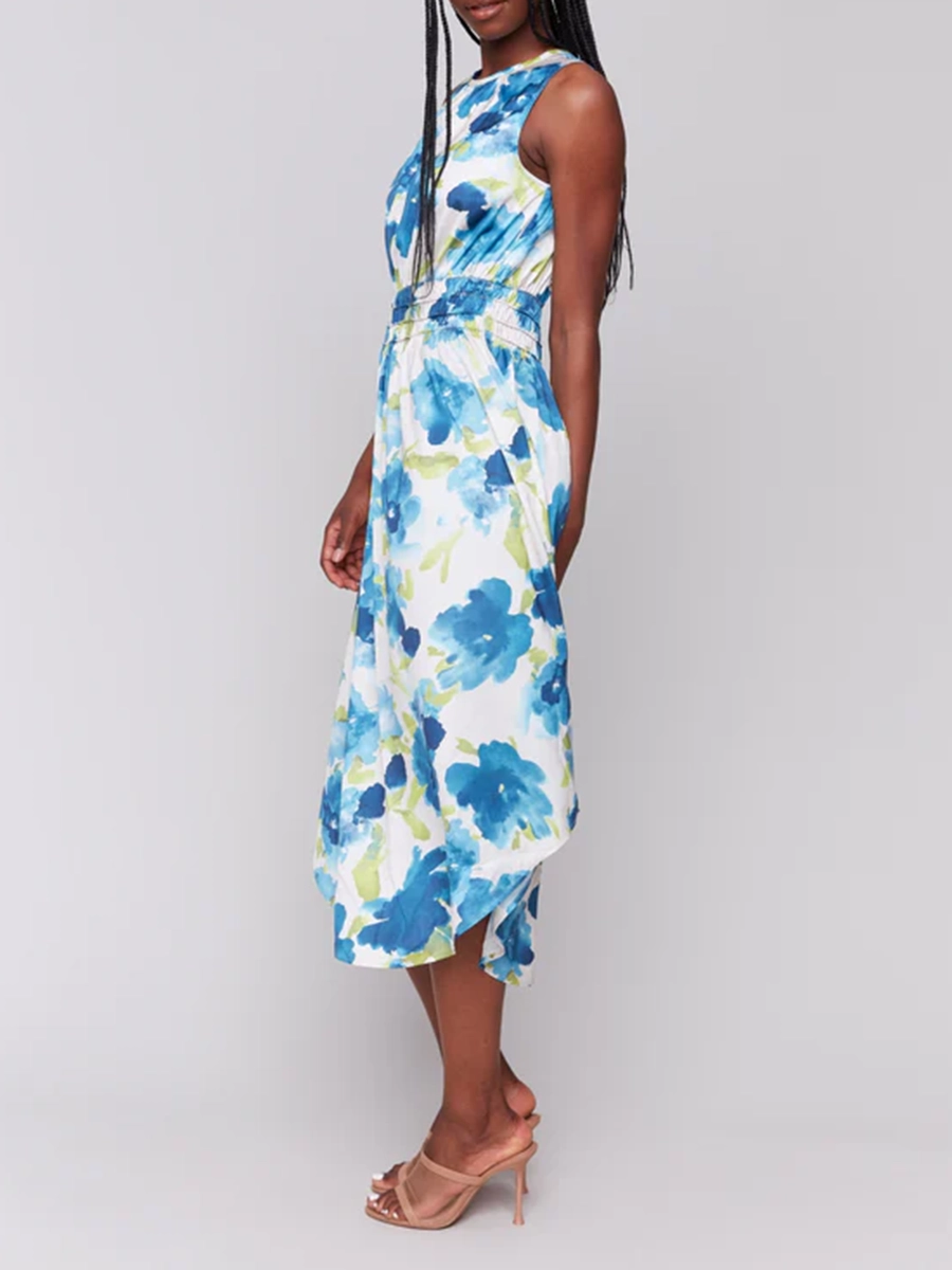 Elegant Satin Dress With Slim Waist