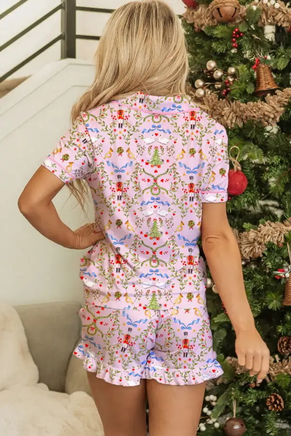 Ribbed Nutcracker Pajama Set