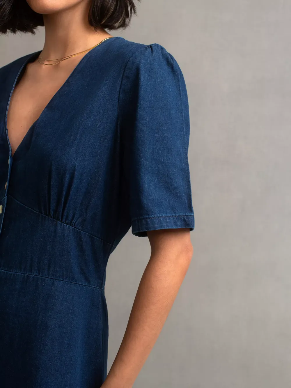 Alexa Denim Midi Dress