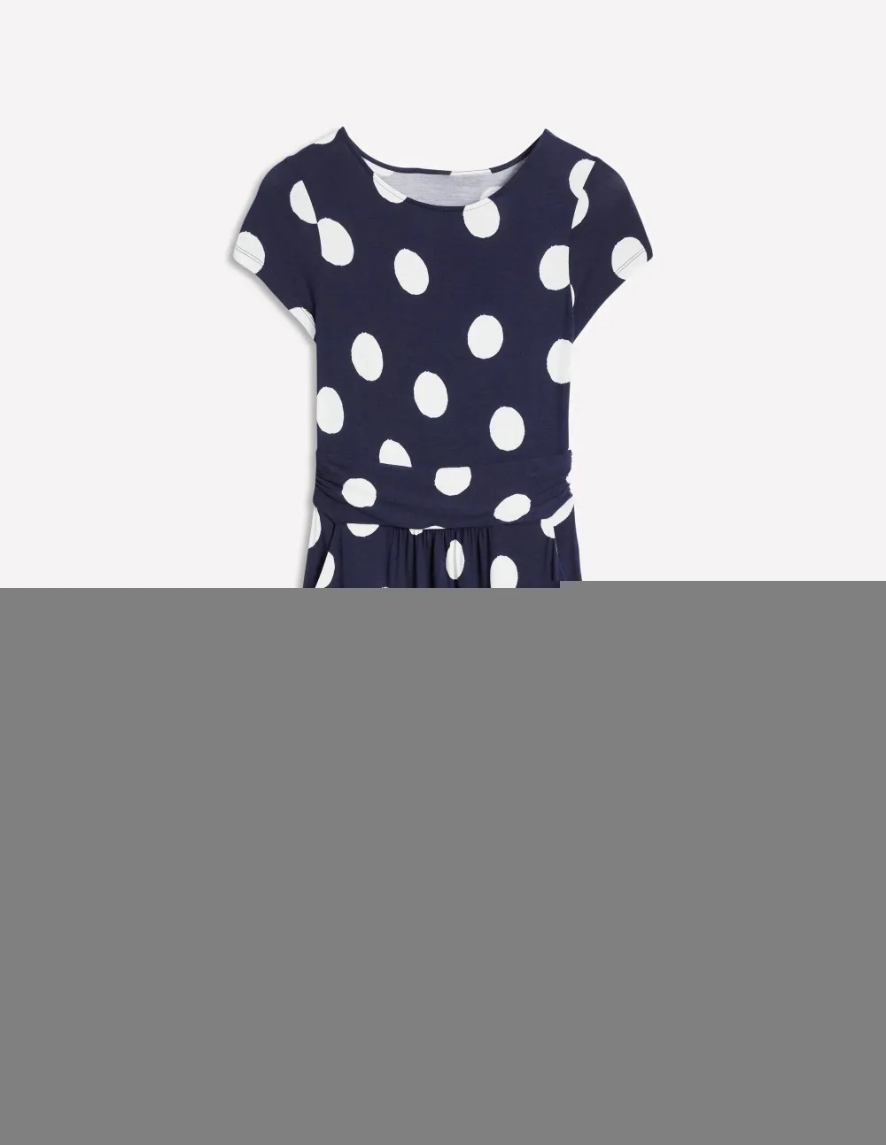 Slim Polka Dot French Navy Dress