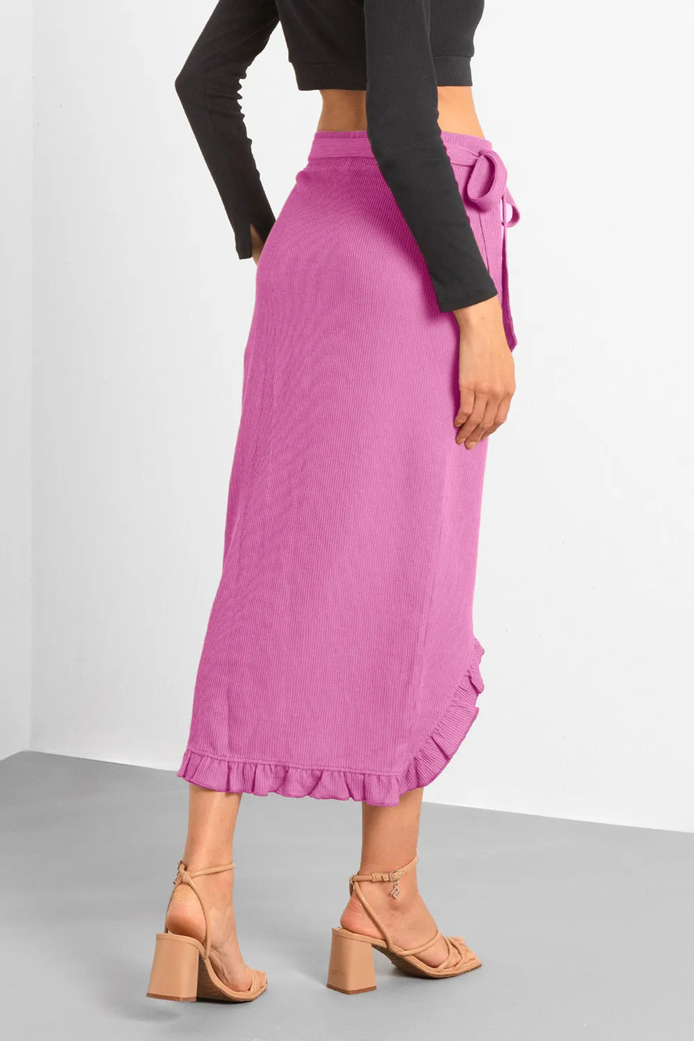 Women's Pure Cotton Ruffled Long Skirt