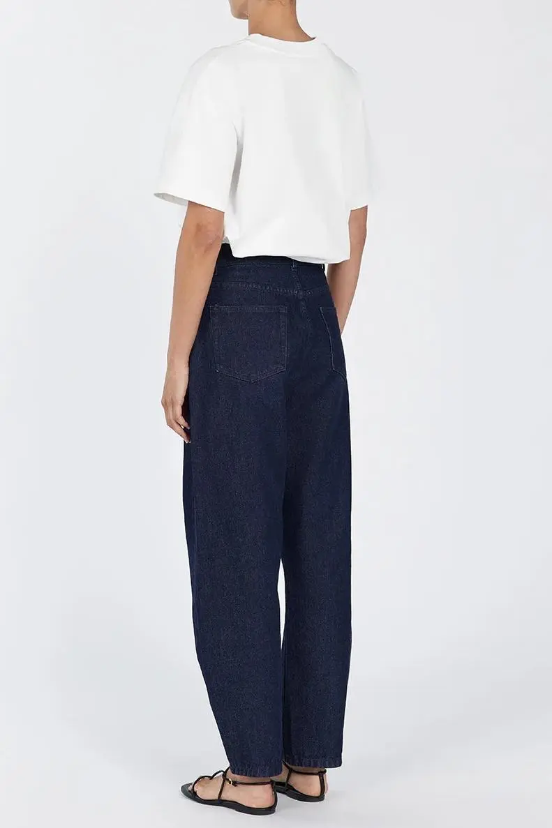 INDIGO BARREL LEG JEAN