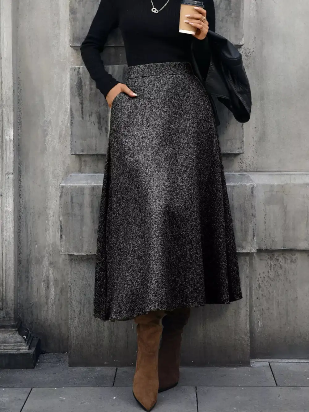 Line Line Midi Skirt