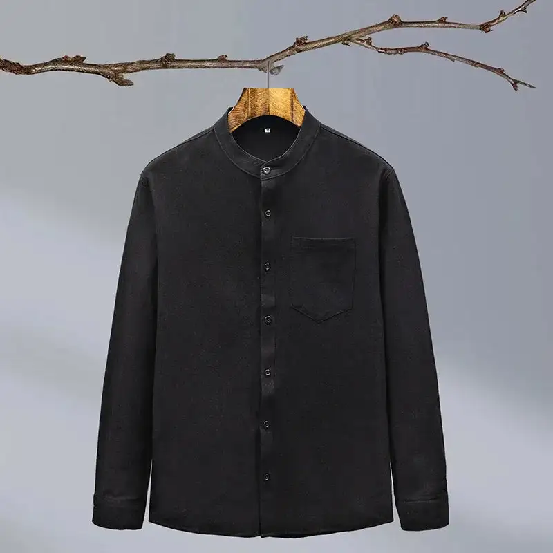 Linen Collar Button Shirt