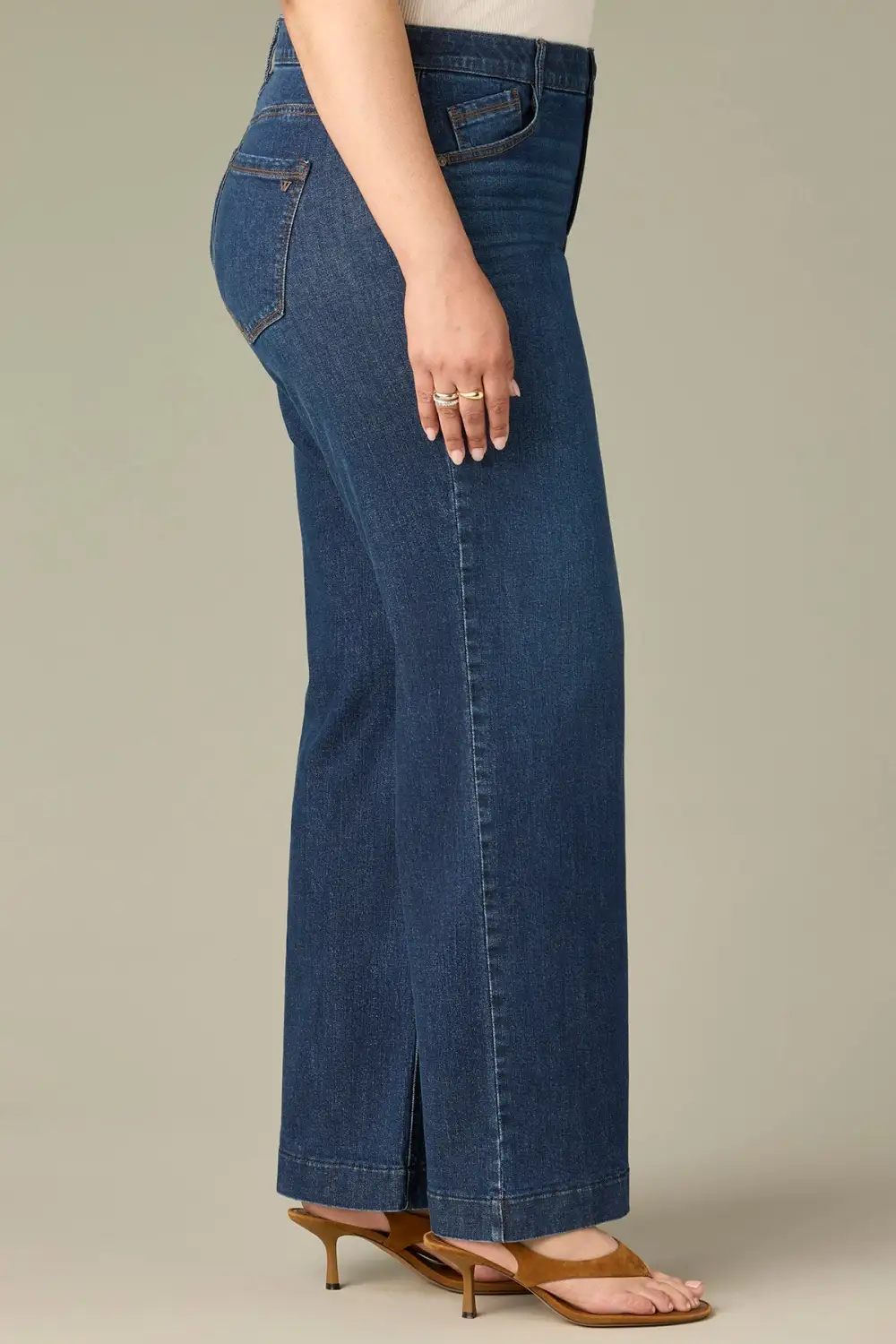 Sam High Rise Plus Size Wide Leg Jeans