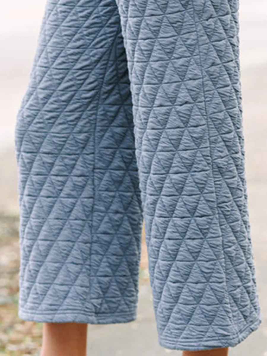 Denim Blue Quilted Pants