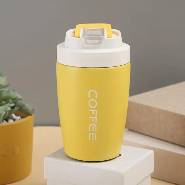 (Store Closing Sale) Double Stainless Steel Coffee Cup Leakproof Insulated Thermal Cup Car Portable Travel Coffee Mug