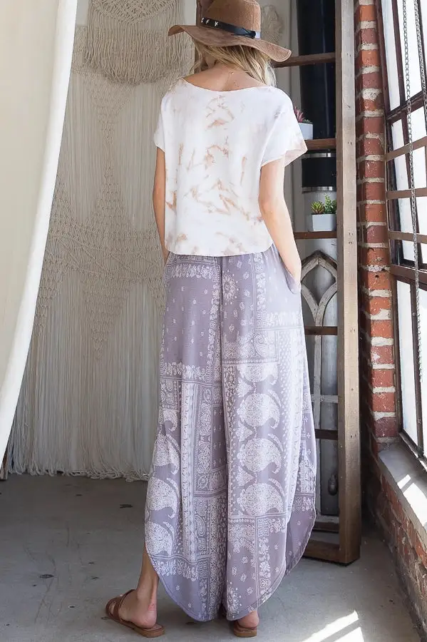 Soft Roomy Bucket Wide Leg Casual Pants